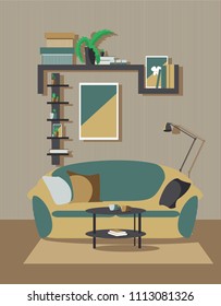 Vector living room interior