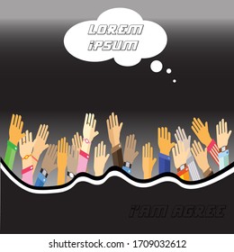 VECTOR OF LIVING STATEMENT AGREEMENT OR SUPPORT SOMETHING