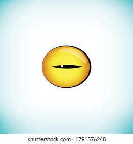 Vector Lizard Eye Shape Design Template.