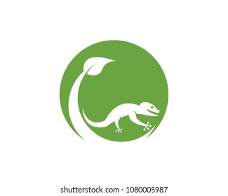 Vector lizard logo template