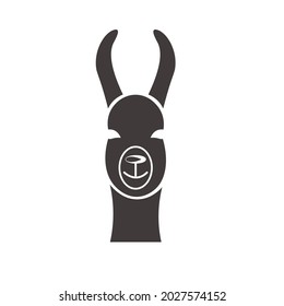 vector llama icon on transparent background