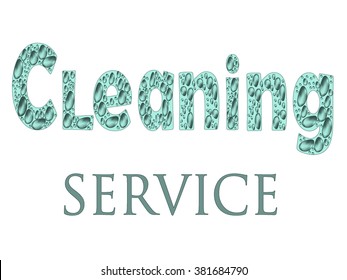 Vector llustration for advertising poster "cleaning service" company.