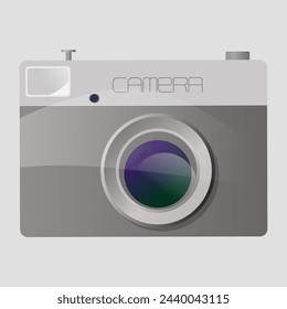 Vector llustration of photographer camera