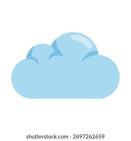 Vector of a loaded cloud, drawing style