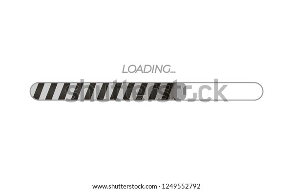 Vector Loading Bar Black White Illustration Stock Vector (Royalty Free ...