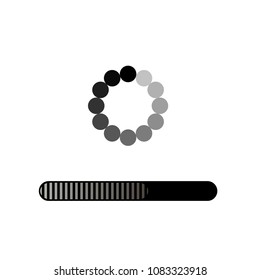 Vector Loading Grey Icon Isolated on White Background