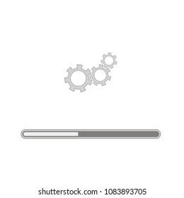 Vector Loading Grey Icon Isolated on White Background