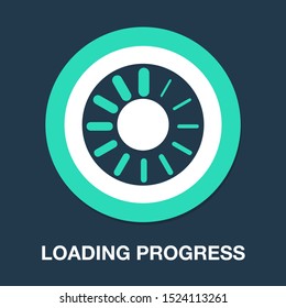 vector loading progress - computer graphic symbol isolated