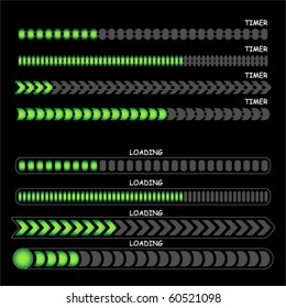 Vector loading signs and timer signs
