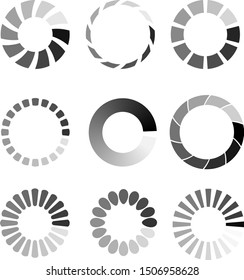 vector loading symbol pack set