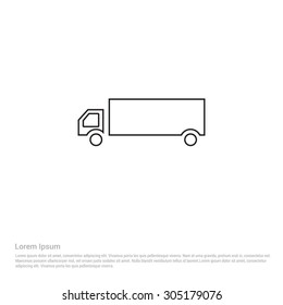 Vector Loading Truck Icon - Flat pictogram illustration