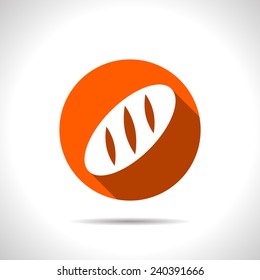 Vector loaf icon. Food icon. Eps10