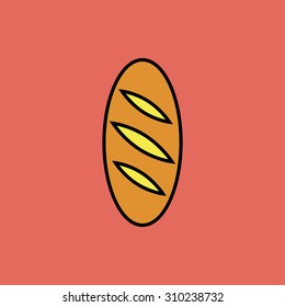 Vector loaf icon. Food icon. Eps10