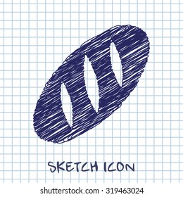 Vector loaf icon. Food icon. Eps10