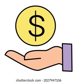 Vector Loan Filled Outline Icon Design
