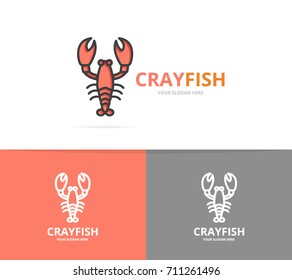 Vector lobster and cancer logo design template.