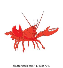 vector lobster clip art logo illustration isolated on white background in EPS10