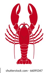 vector lobster clip art logo illustration isolated on white background