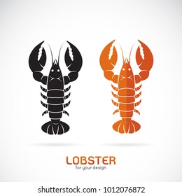 Vector of lobster design on white background. Sea Animal. Seafood. Easy editable layered vector illustration.