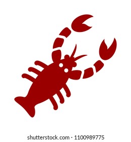 Vector Lobster Illustration - Seafood Icon, Restaurant Sea Food Menu