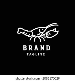 vector lobster monoline minimalist simple logo Perfect for any brand and company