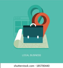 vector local business concept illustration