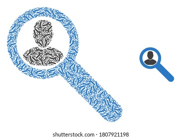 Vector locate user mosaic is made from randomized recursive locate user items. Recursive combination of locate user.