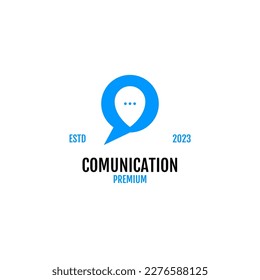 Vector location chat logo design illustraion idea