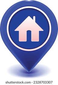  vector Location home icon pin deal. isolated on white