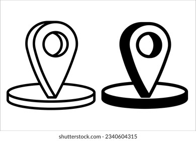 VECTOR LOCATION ICON IN STROKE AND FILL VERSION