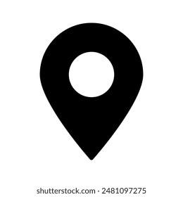 Vector location icons on a white background.
