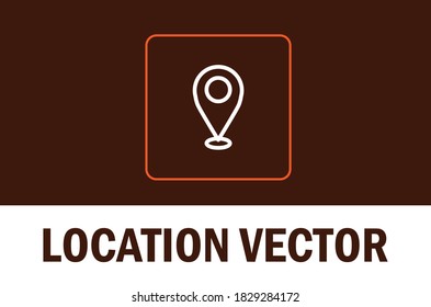 Vector of location isolated on dark background. For designer.