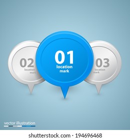 Vector location mark
