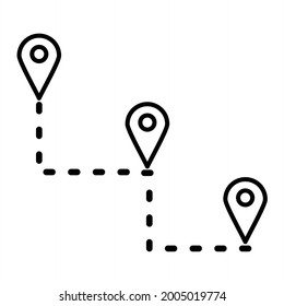 Vector Location Outline Icon Design
