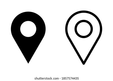 Vector location pin icon design. Vector location point icon design.