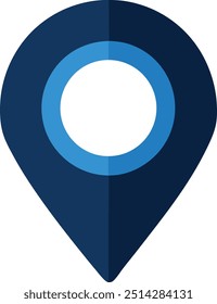 Vector Location Pin Icon for Navigation and Maps