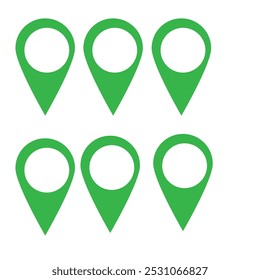 Vector Locación pin icono Set.