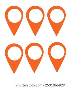 Vector Location pin icon Set.