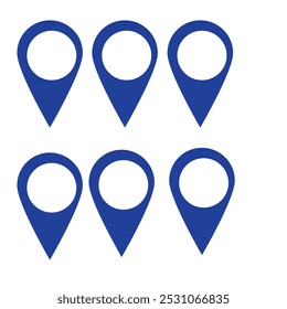 Vector Location pin icon Set.