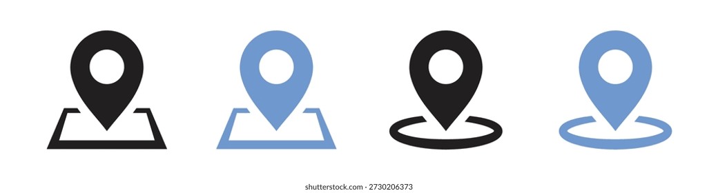 Conjunto de iconos de pin de Locación de Vector