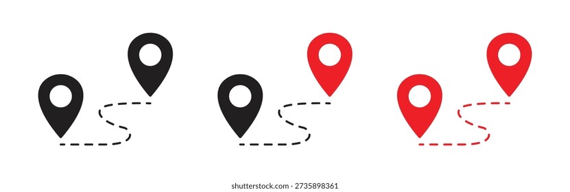 Vector Location Pin Icon Set