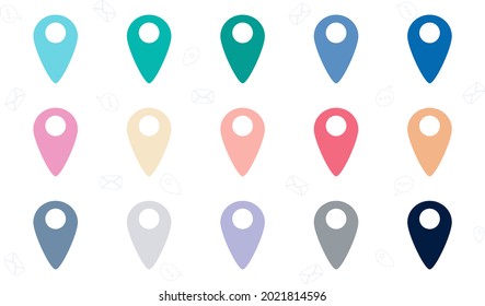 Vector of the location sign clipart