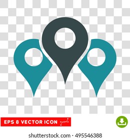 Vector Locations EPS vector pictogram. Illustration style is flat iconic bicolor soft blue symbol on a transparent background.