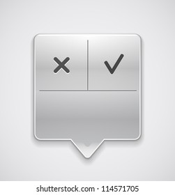 Vector locator with buttons | icons. Modern menu pointer