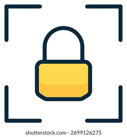 Icono de acceso de bloqueo de Vector que representa la Contraseña, el Inicio de sesión y la seguridad digital.