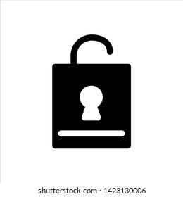 Vector lock icon. black symbol with trendy flat style icon for web site design, logo, app, UI isolated on white background