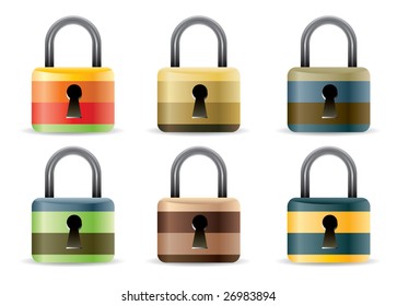 Vector lock icon set