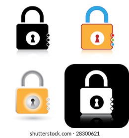 Iconos de bloqueo del vector