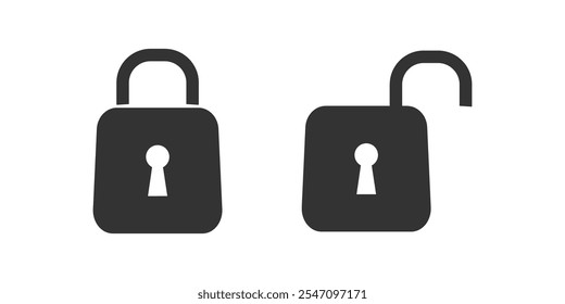 Ícones de bloqueio de vetor. Ícones de cadeado bloqueados ou fechados. Ícone do site.