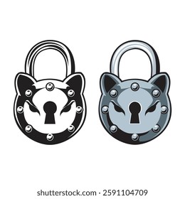 Vector Lock illustration image EPS File in white background.